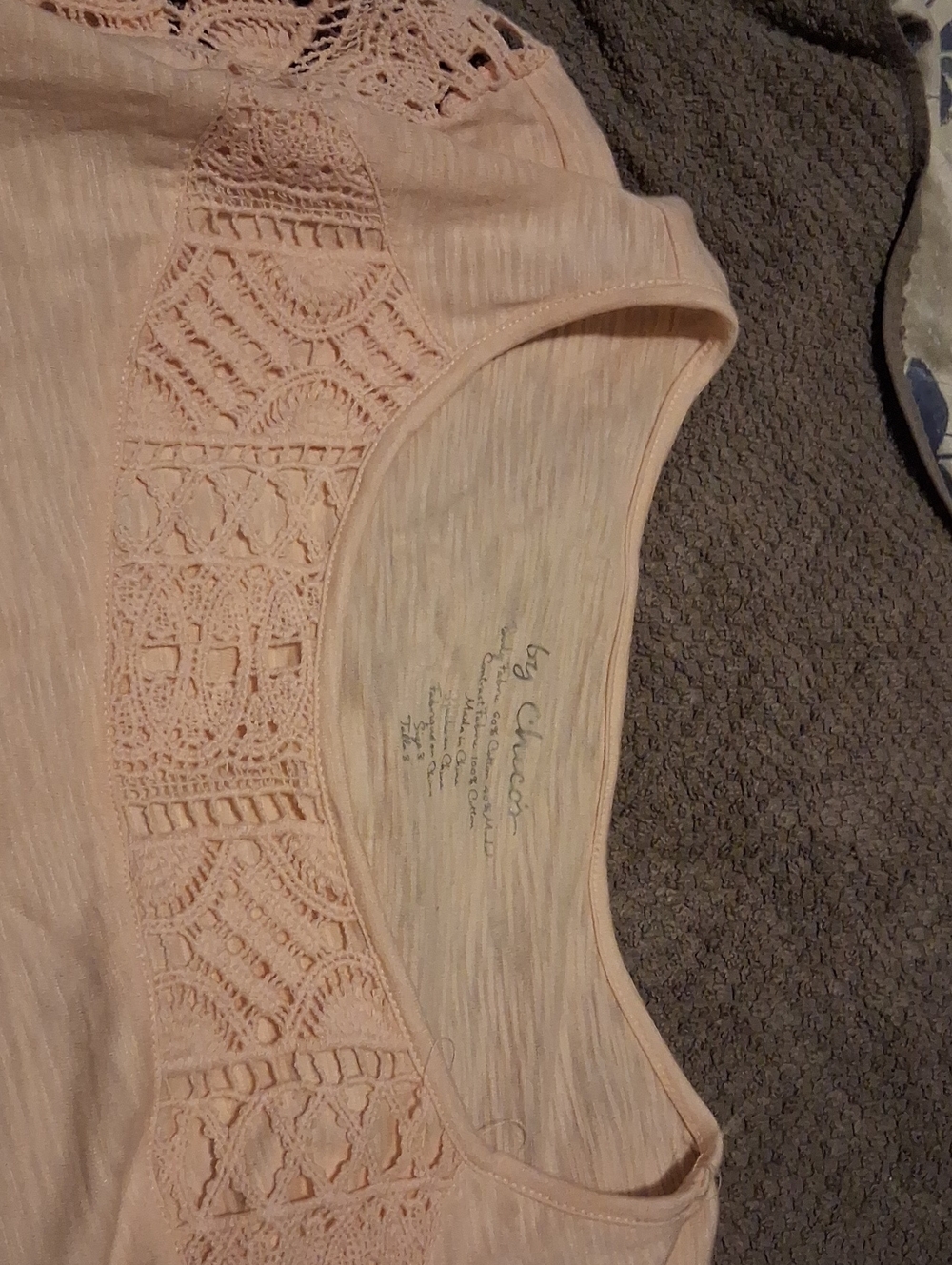 Chico's Blush Lace-Trim Tank